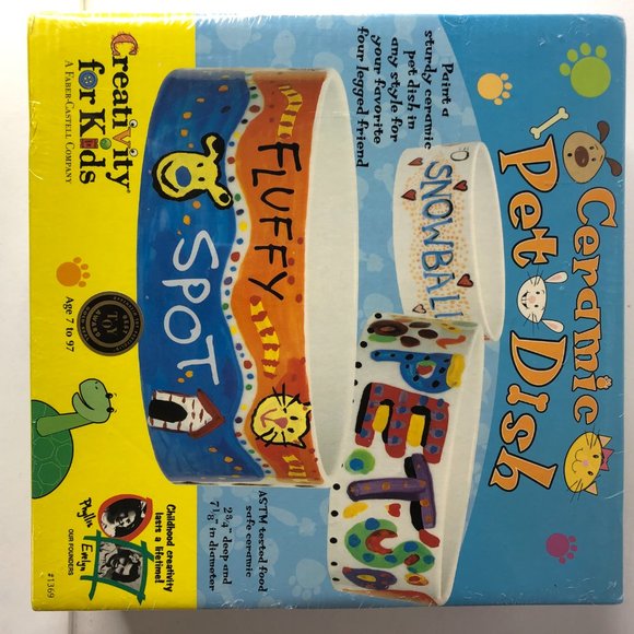 Creativity For Kids Ceramic Paintable Pet Dish - Picture 4 of 4